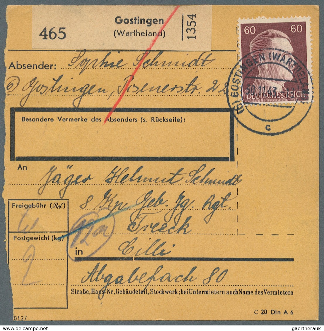 Deutschland - Besonderheiten: 1943/59, POSTLEITZAHLEN, Spezialsammlung Mit Ca. 60 Belegen Im Ordner, - Other & Unclassified