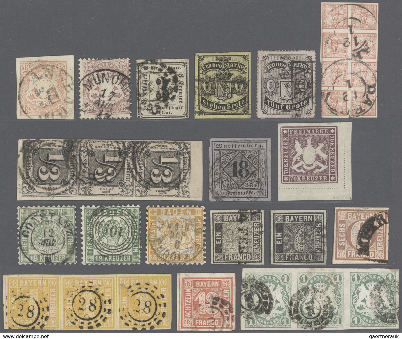 Altdeutschland: 1849/1920, Meist Ungebrauchte Und Gestempelte Sammlung Inkl. Einiger Farben, Besonde - Collections