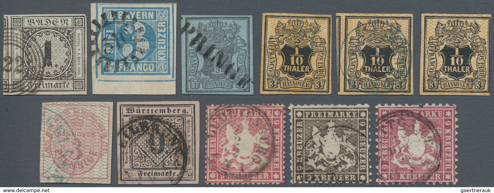 Altdeutschland: 1851/1920, Meist Ungebrauchte Und Gestempelte Partie Auf Alten Steckkarten Mit Einig - Collections