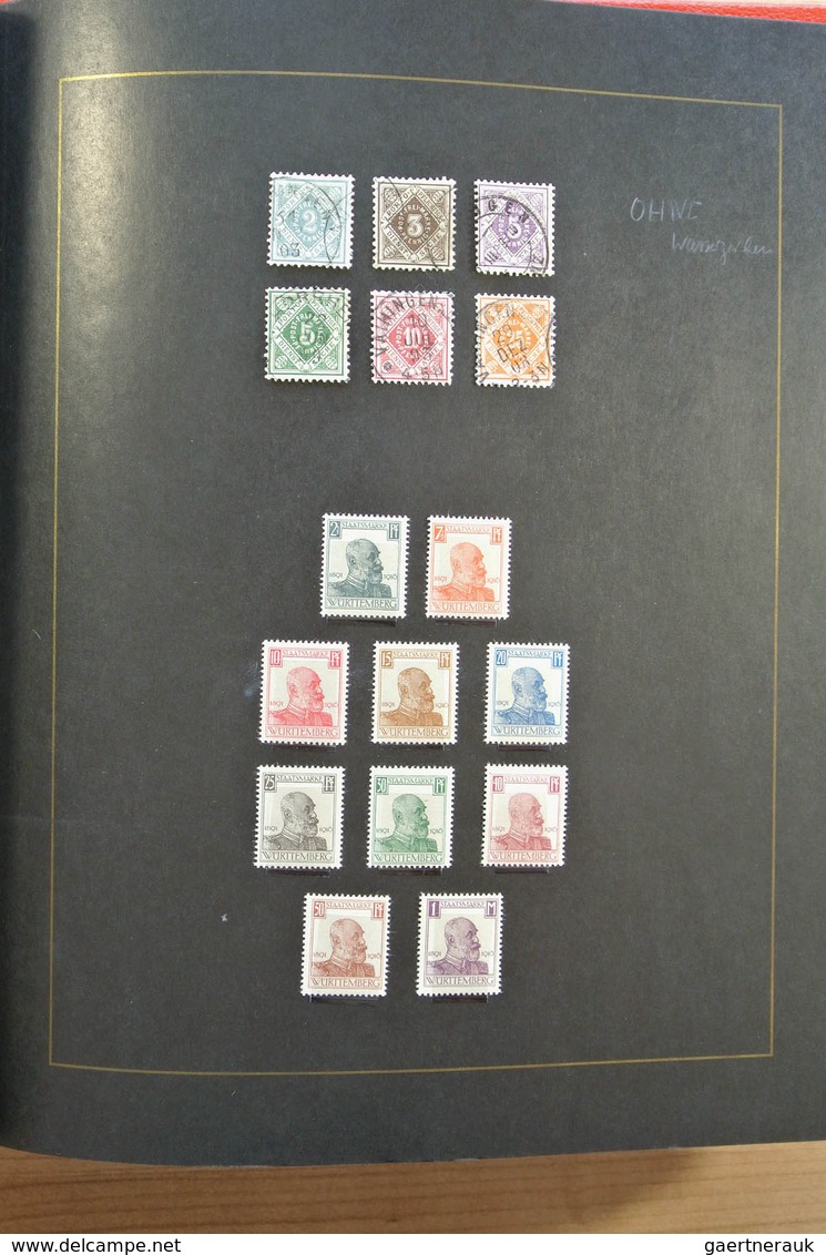 Altdeutschland: Well filled, mint hinged and used collection old German States including many covers