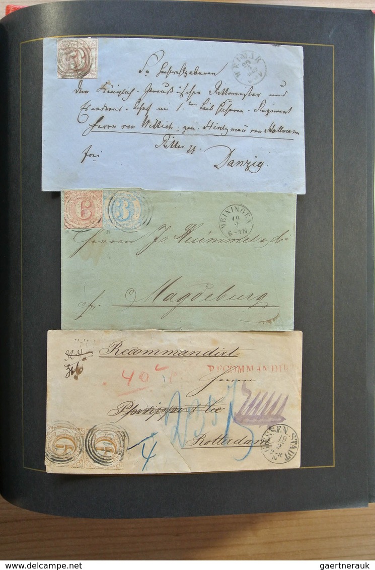 Altdeutschland: Well filled, mint hinged and used collection old German States including many covers