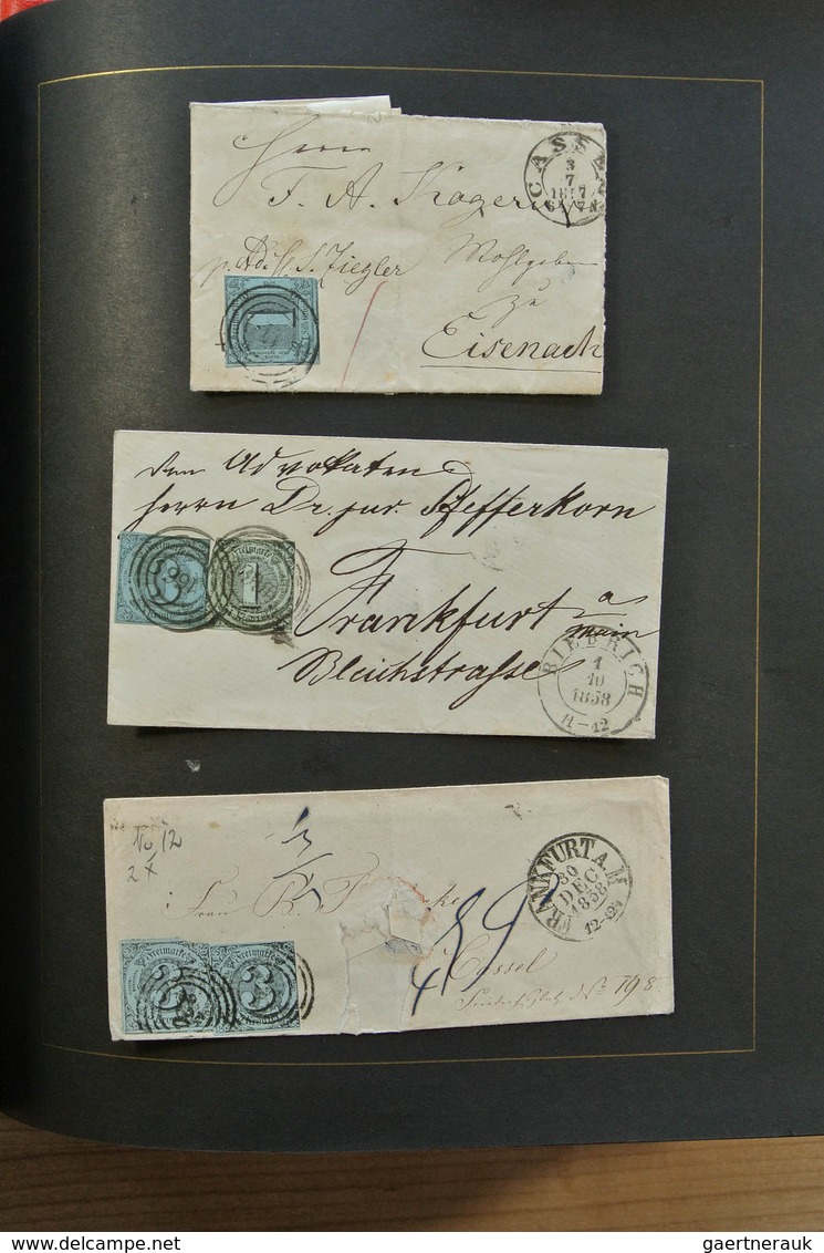 Altdeutschland: Well filled, mint hinged and used collection old German States including many covers