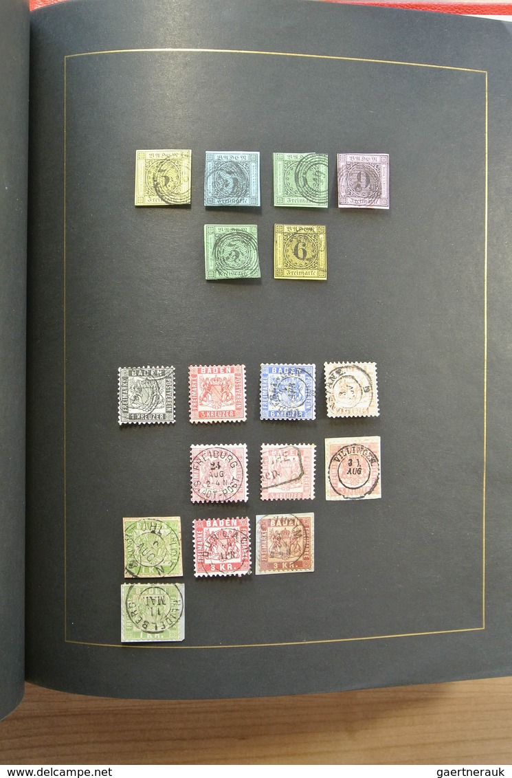 Altdeutschland: Well filled, mint hinged and used collection old German States including many covers