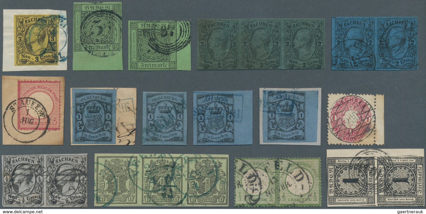 Altdeutschland Und Deutsches Reich: 1850/1875 (ca.), Lot Von Ca. 100 Marken, Etwas Unterschiedliche - Sammlungen