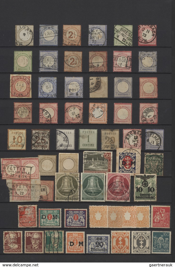 Altdeutschland Und Deutsches Reich: 1850/1950 (ca.), Umfangreicher Gestempelter Und Ungebrauchter Sa - Collections