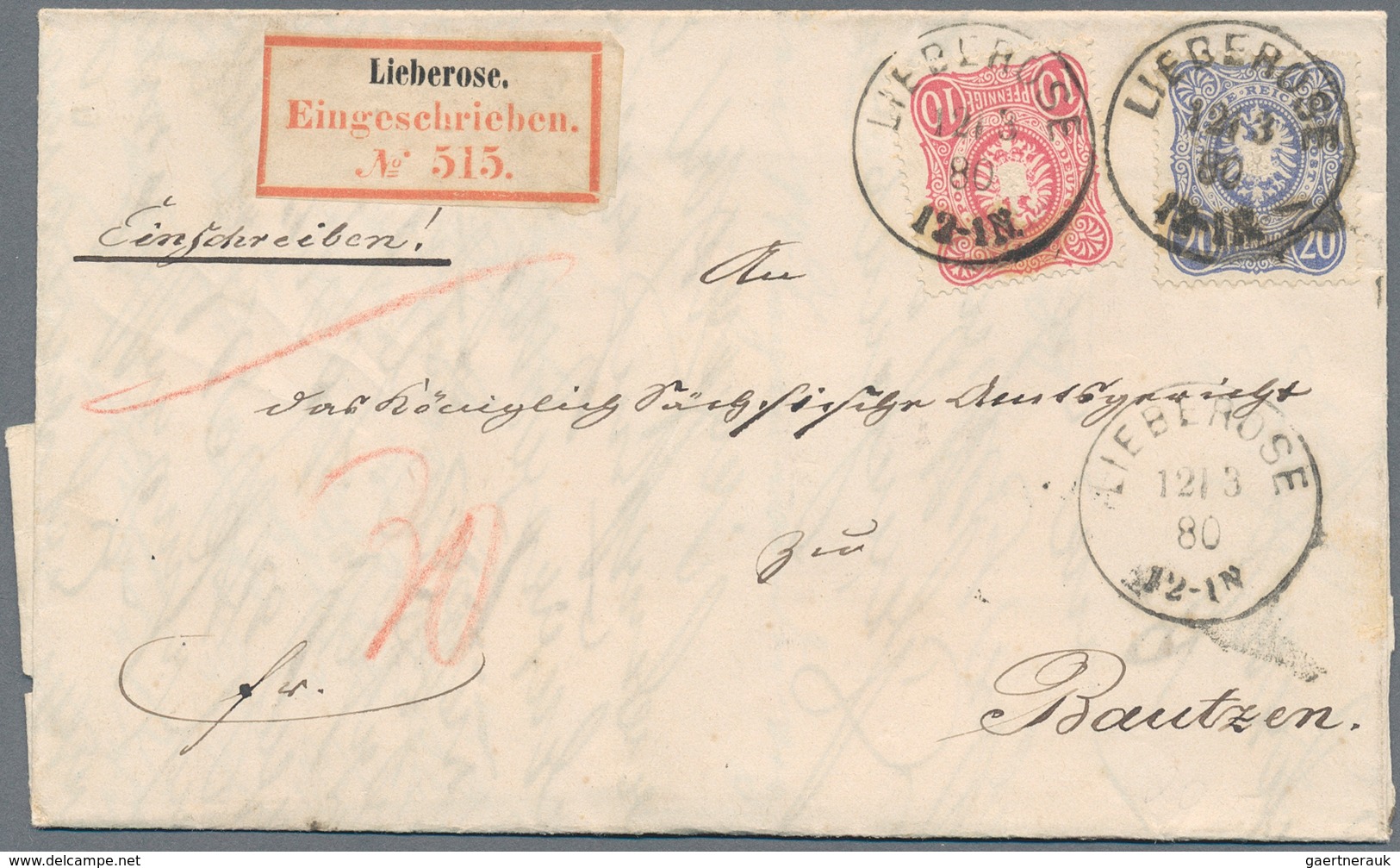 Altdeutschland und Deutsches Reich: 1868/1944 (ca.), EINSCHREIBEN, umfassende Sammlung von ca. 230 E