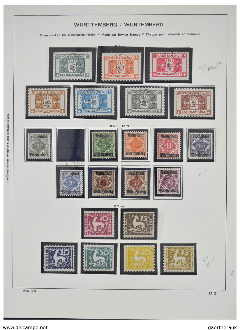 Altdeutschland und Deutsches Reich: 1920-1945: Nicely filled, MNH, mint hinged and used collection G