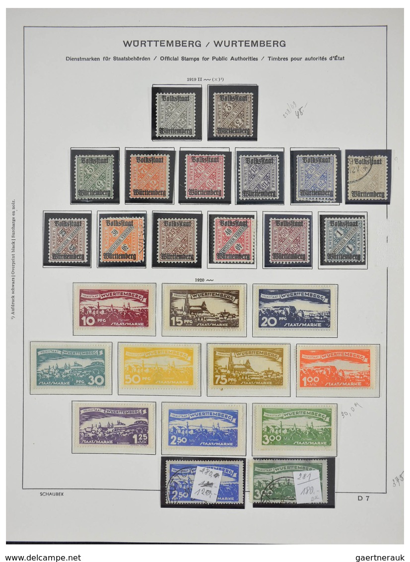 Altdeutschland und Deutsches Reich: 1920-1945: Nicely filled, MNH, mint hinged and used collection G