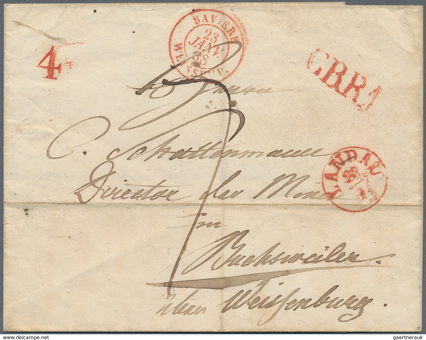 Bayern - Marken Und Briefe: 1717/1920 Ca., Gehaltvoller Posten Mit Ca.100 Belegen, Dabei 60 Briefe E - Other & Unclassified