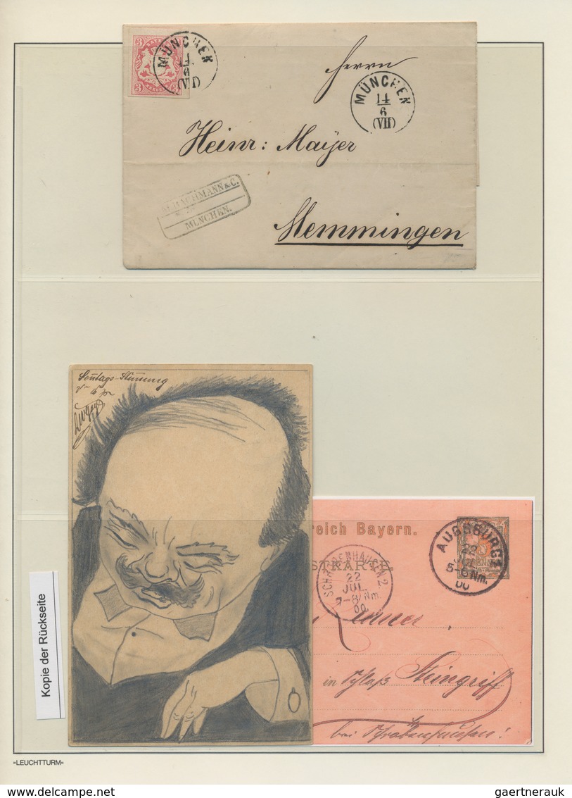 Bayern - Marken Und Briefe: 1849 - 1920. Schöne Sammlung Auf Luxus-Leuchtturm-Vordruck-Blättern Im B - Sonstige & Ohne Zuordnung