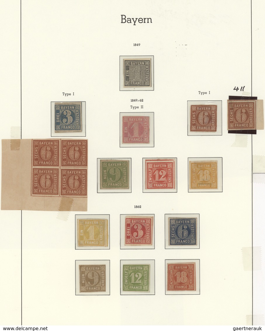 Bayern - Marken Und Briefe: 1849/1920, Umfangreiche, über Weite Strecken In Den Hauptnummern überkpl - Other & Unclassified