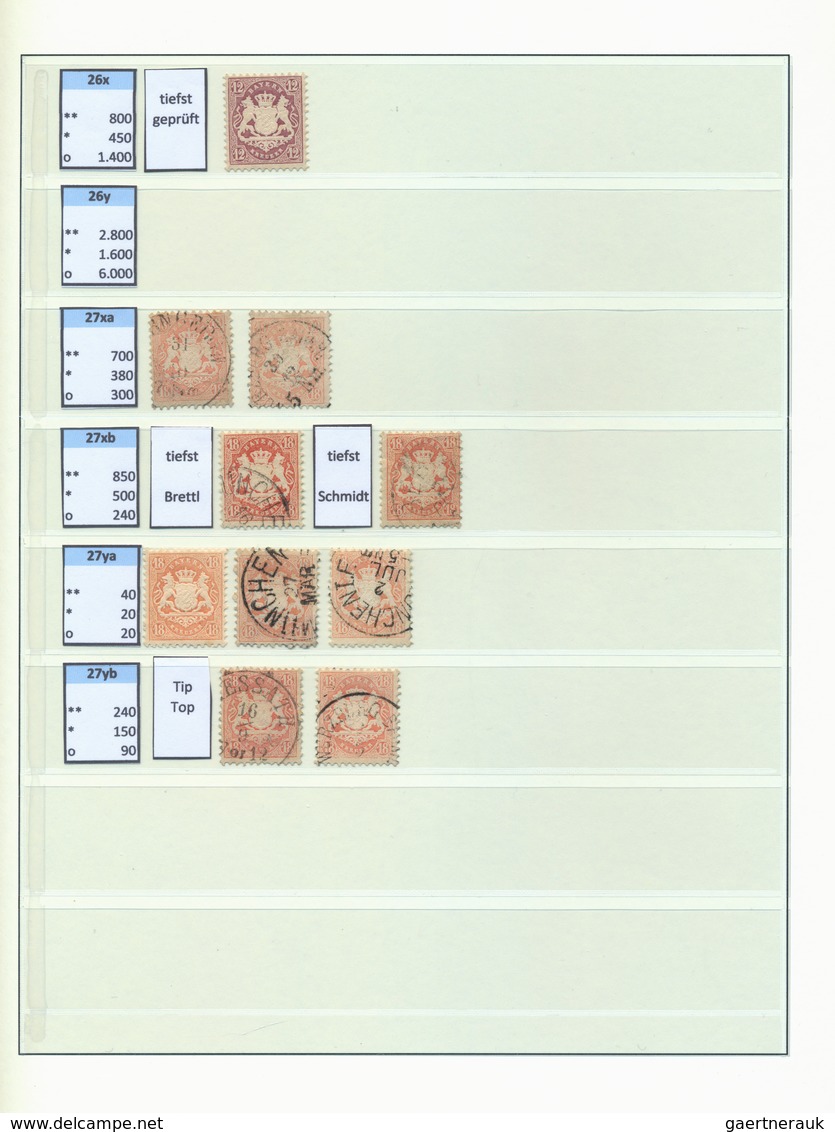 Bayern - Marken Und Briefe: 1849/1920, Umfassende Spezial-/Mehrfach-Sammlung In Vier Lindner-Ringbin - Other & Unclassified