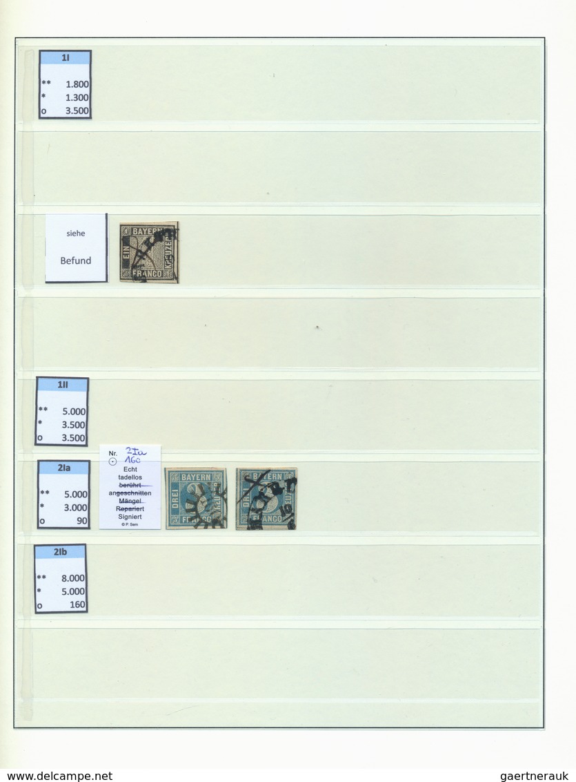 Bayern - Marken und Briefe: 1849/1920, umfassende Spezial-/Mehrfach-Sammlung in vier Lindner-Ringbin