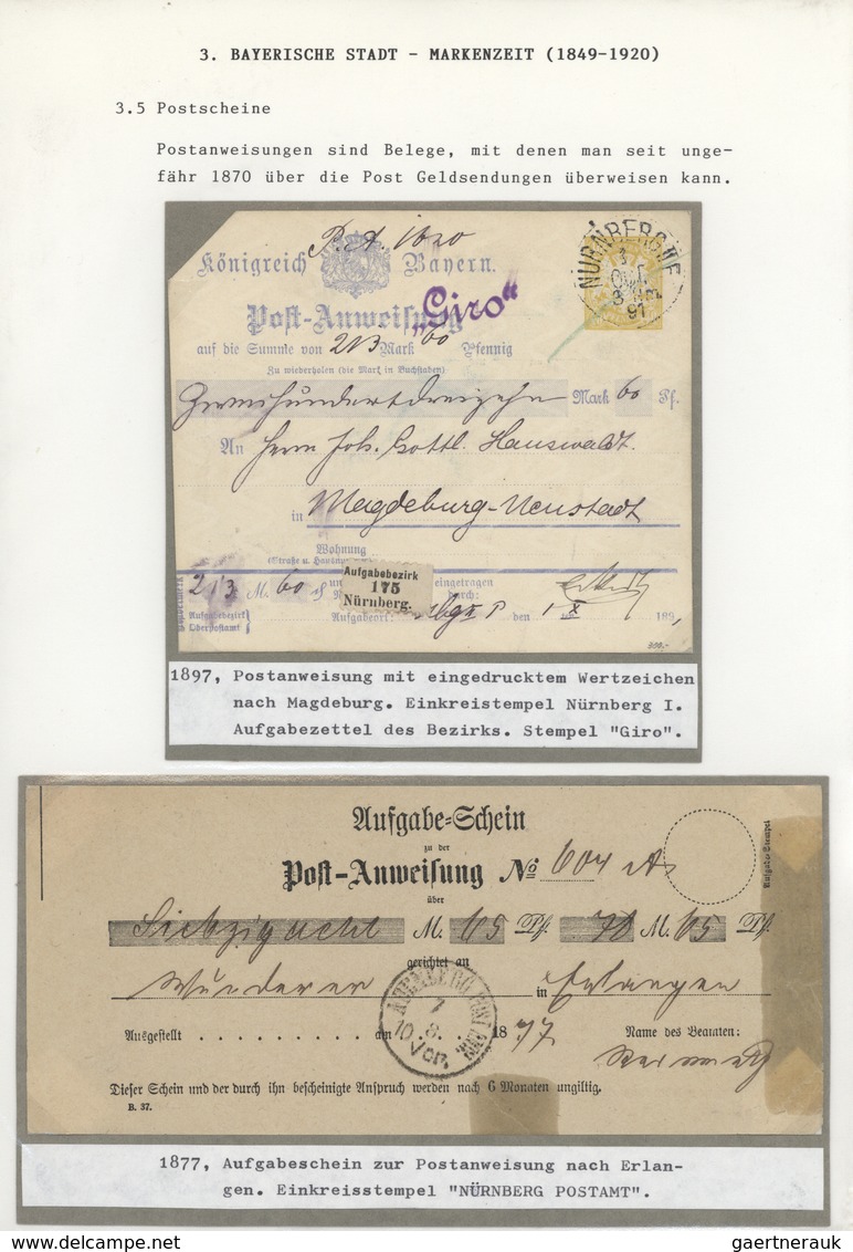 Bayern - Marken Und Briefe: 1850/1920, Marken Und Poststempel Am Beispiel Einer Heimatsammlung Nürnb - Sonstige & Ohne Zuordnung