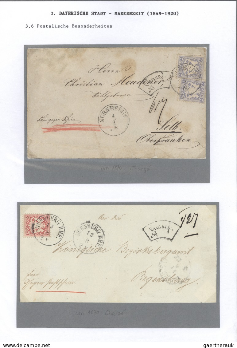 Bayern - Marken Und Briefe: 1850/1920, Marken Und Poststempel Am Beispiel Einer Heimatsammlung Nürnb - Other & Unclassified