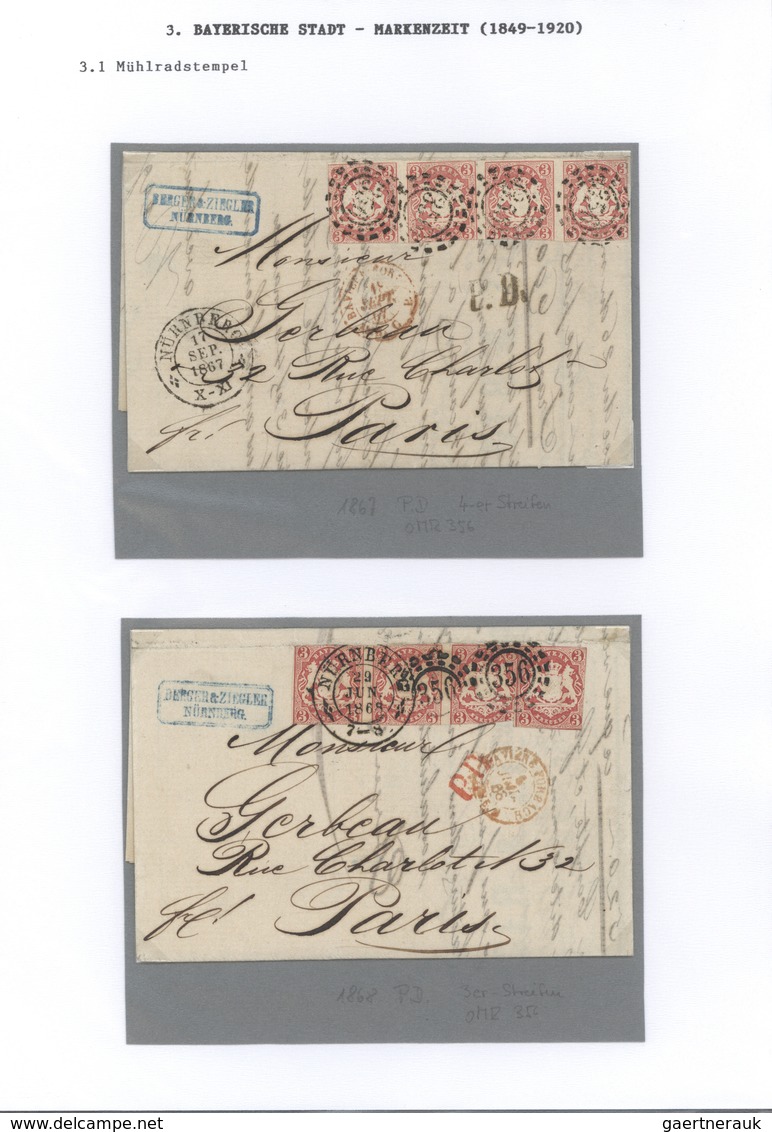 Bayern - Marken und Briefe: 1850/1920, Marken und Poststempel am Beispiel einer Heimatsammlung Nürnb