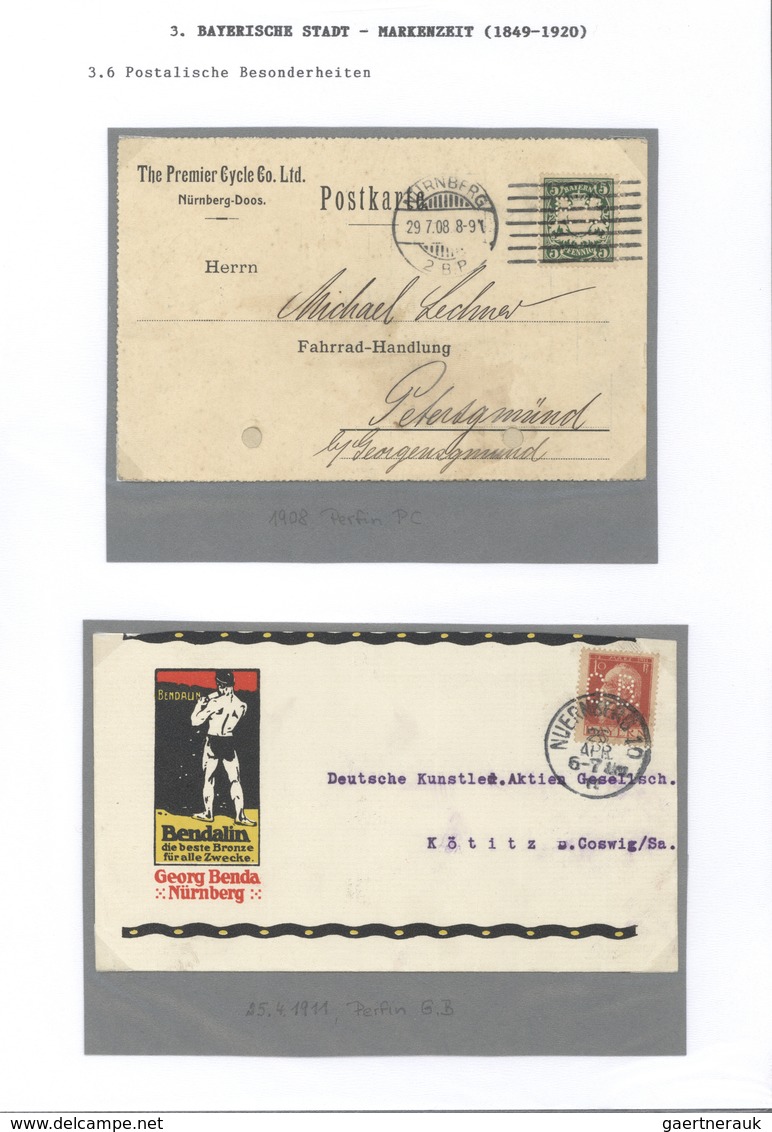 Bayern - Marken und Briefe: 1850/1920, Marken und Poststempel am Beispiel einer Heimatsammlung Nürnb