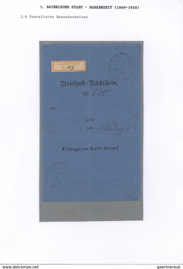 Bayern - Marken und Briefe: 1850/1920, Marken und Poststempel am Beispiel einer Heimatsammlung Nürnb