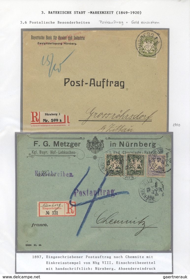 Bayern - Marken und Briefe: 1850/1920, Marken und Poststempel am Beispiel einer Heimatsammlung Nürnb