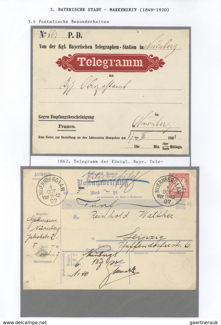 Bayern - Marken und Briefe: 1850/1920, Marken und Poststempel am Beispiel einer Heimatsammlung Nürnb