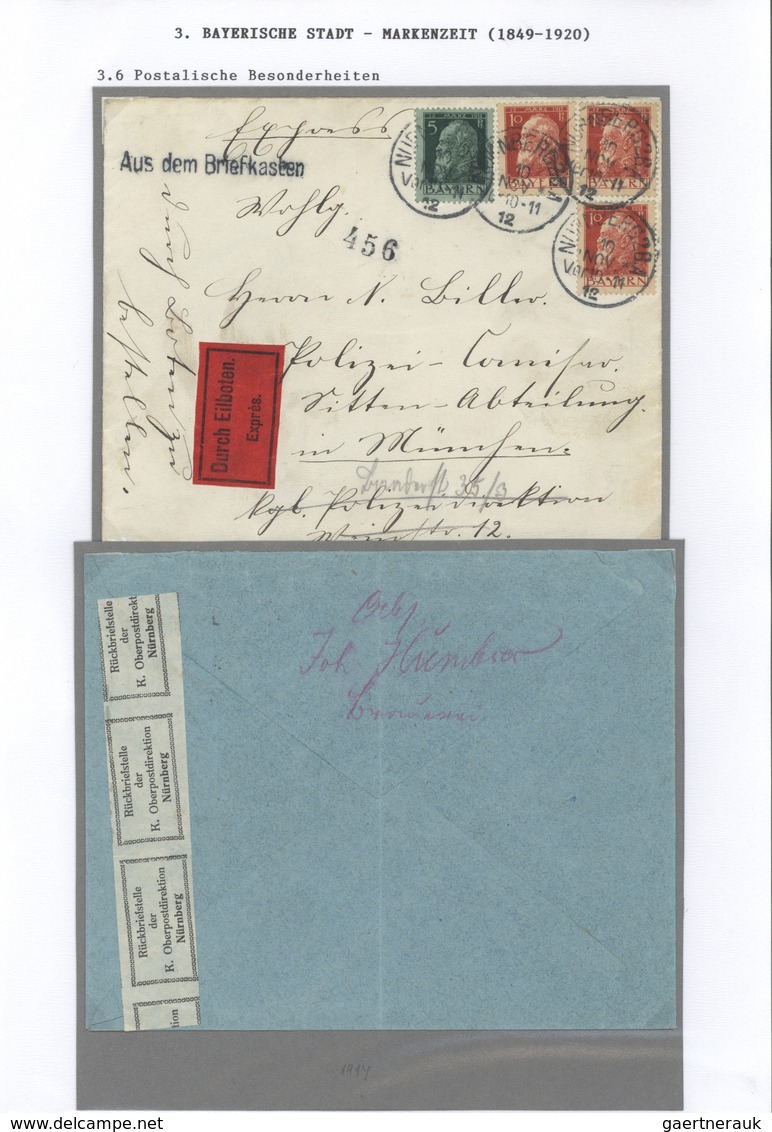 Bayern - Marken und Briefe: 1850/1920, Marken und Poststempel am Beispiel einer Heimatsammlung Nürnb