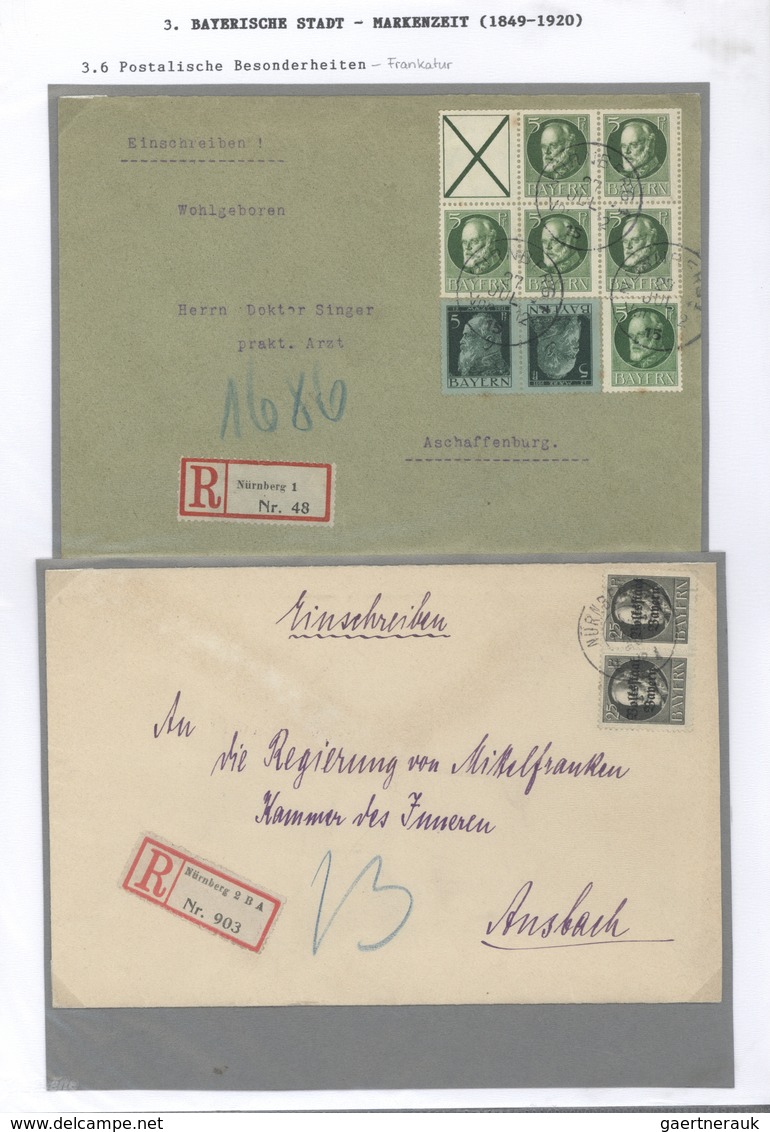 Bayern - Marken und Briefe: 1850/1920, Marken und Poststempel am Beispiel einer Heimatsammlung Nürnb