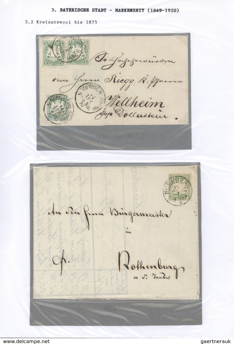 Bayern - Marken und Briefe: 1850/1920, Marken und Poststempel am Beispiel einer Heimatsammlung Nürnb