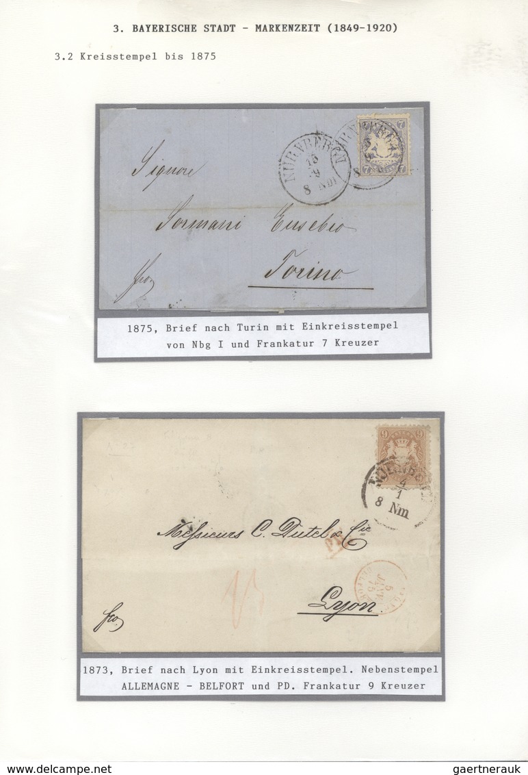 Bayern - Marken und Briefe: 1850/1920, Marken und Poststempel am Beispiel einer Heimatsammlung Nürnb