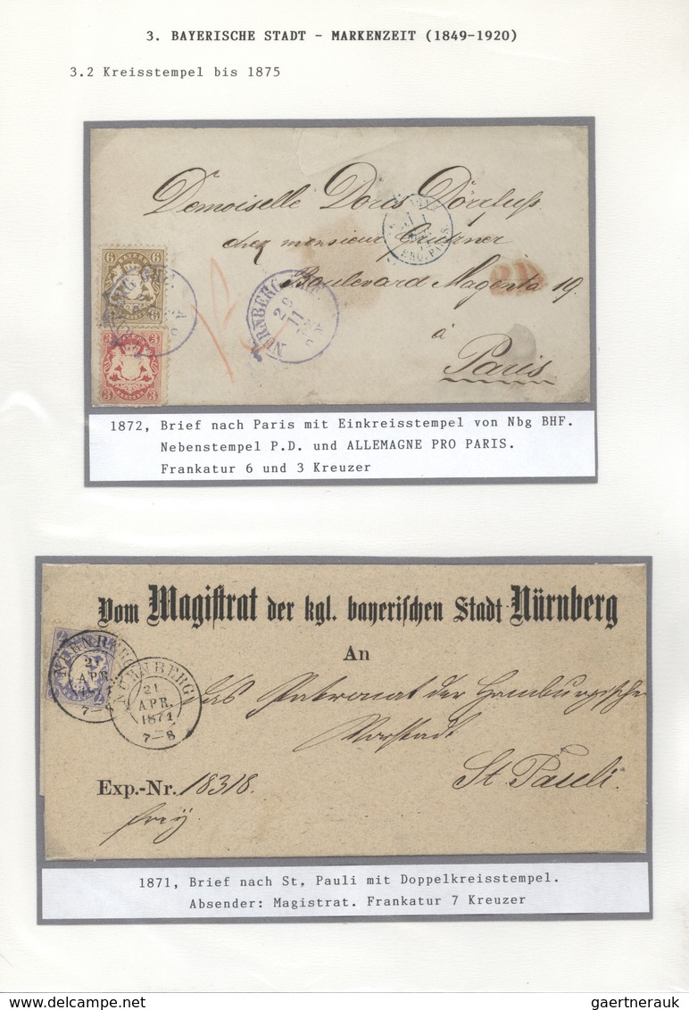 Bayern - Marken und Briefe: 1850/1920, Marken und Poststempel am Beispiel einer Heimatsammlung Nürnb