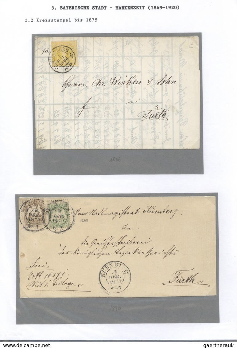 Bayern - Marken und Briefe: 1850/1920, Marken und Poststempel am Beispiel einer Heimatsammlung Nürnb