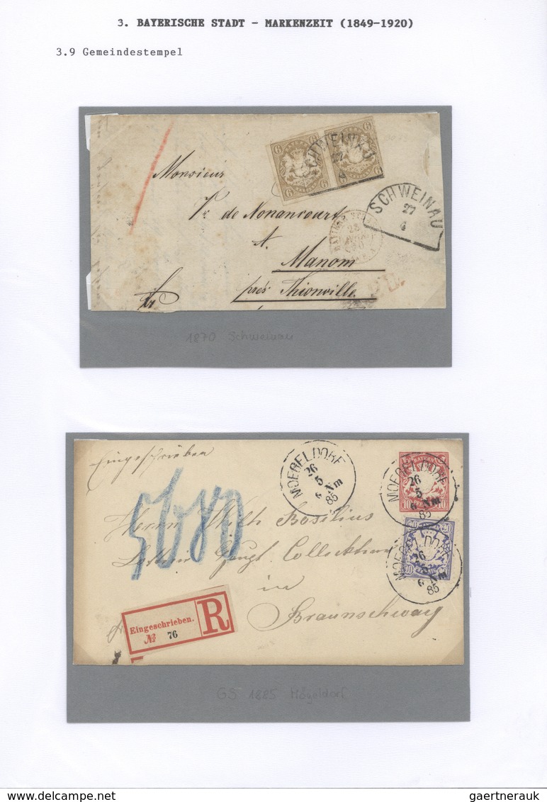 Bayern - Marken und Briefe: 1850/1920, Marken und Poststempel am Beispiel einer Heimatsammlung Nürnb