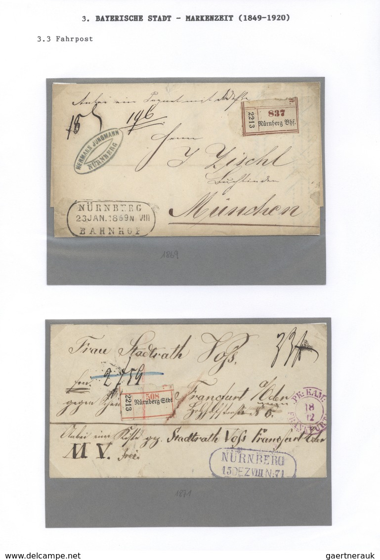 Bayern - Marken und Briefe: 1850/1920, Marken und Poststempel am Beispiel einer Heimatsammlung Nürnb