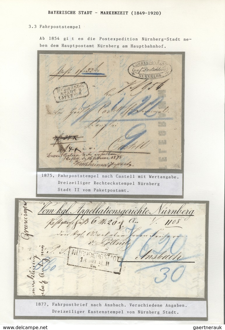 Bayern - Marken und Briefe: 1850/1920, Marken und Poststempel am Beispiel einer Heimatsammlung Nürnb