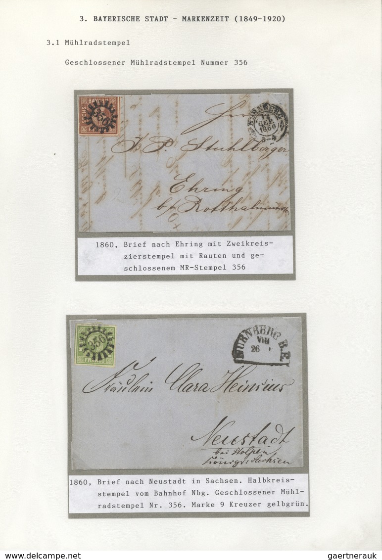 Bayern - Marken und Briefe: 1850/1920, Marken und Poststempel am Beispiel einer Heimatsammlung Nürnb