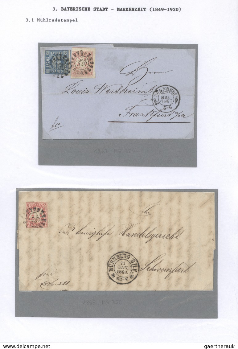 Bayern - Marken und Briefe: 1850/1920, Marken und Poststempel am Beispiel einer Heimatsammlung Nürnb