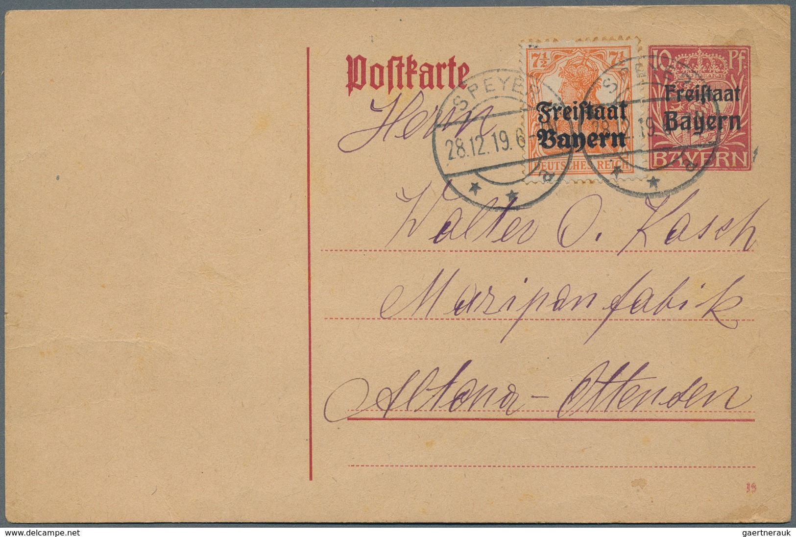 Bayern - Marken und Briefe: 1850/1920, meist gestempelte Partie auf 13 Steckkarten, etwas unterschie