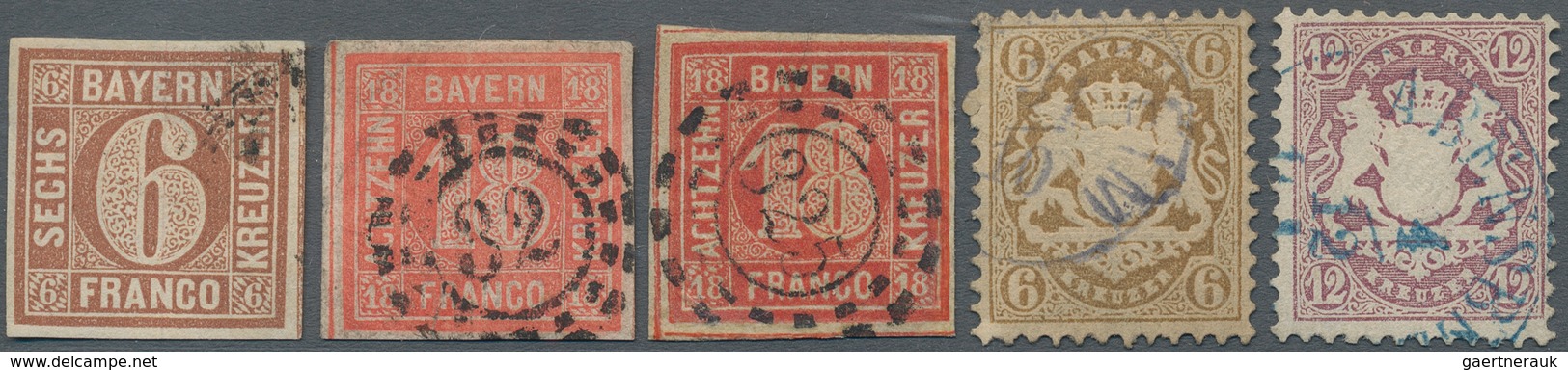 Bayern - Marken Und Briefe: 1850-1920, Zumeist Gestempelte Sammlung Mit Hauptwert Bei Den Kreuzer Au - Other & Unclassified