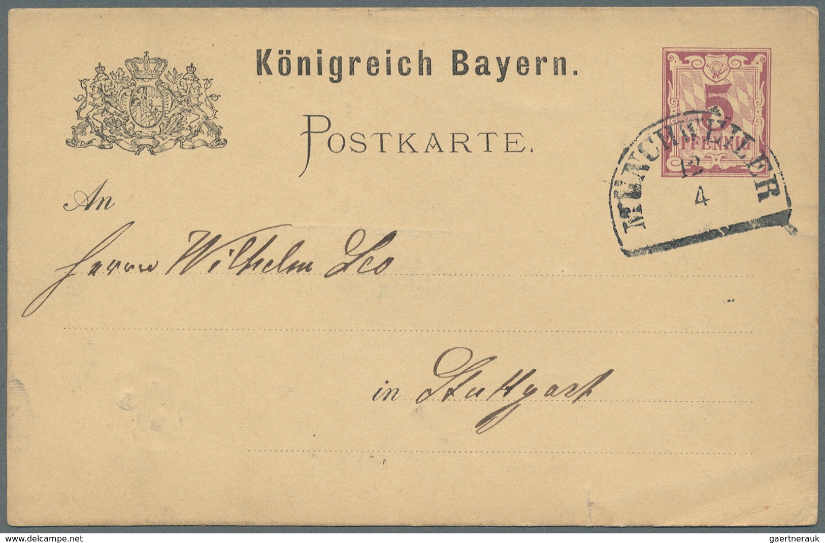 Bayern - Ganzsachen: 1872/1920, Reichhaltige Sammlung Von Gebrauchten Postkarten, Postanweisungen, P - Other & Unclassified