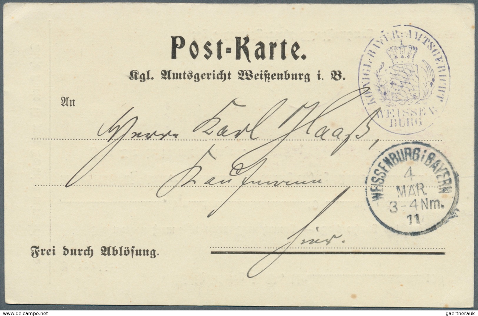 Bayern - Ganzsachen: 1874/1920, Unfangreicher Lagerbestand In 4 Kartons Mit Karten, Doppelkarten, Um - Sonstige & Ohne Zuordnung