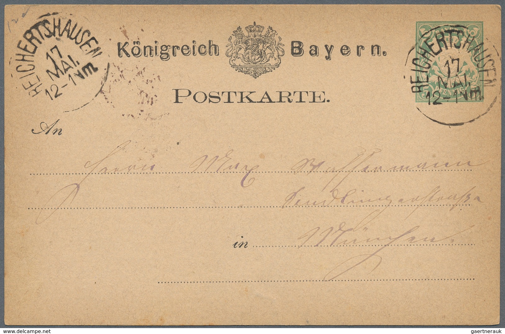 Bayern - Ganzsachen: 1875/84, Sammlung Von Ca. 691 Fast Ausschließlich Gebrauchten Ganzsachenkarten - Sonstige & Ohne Zuordnung