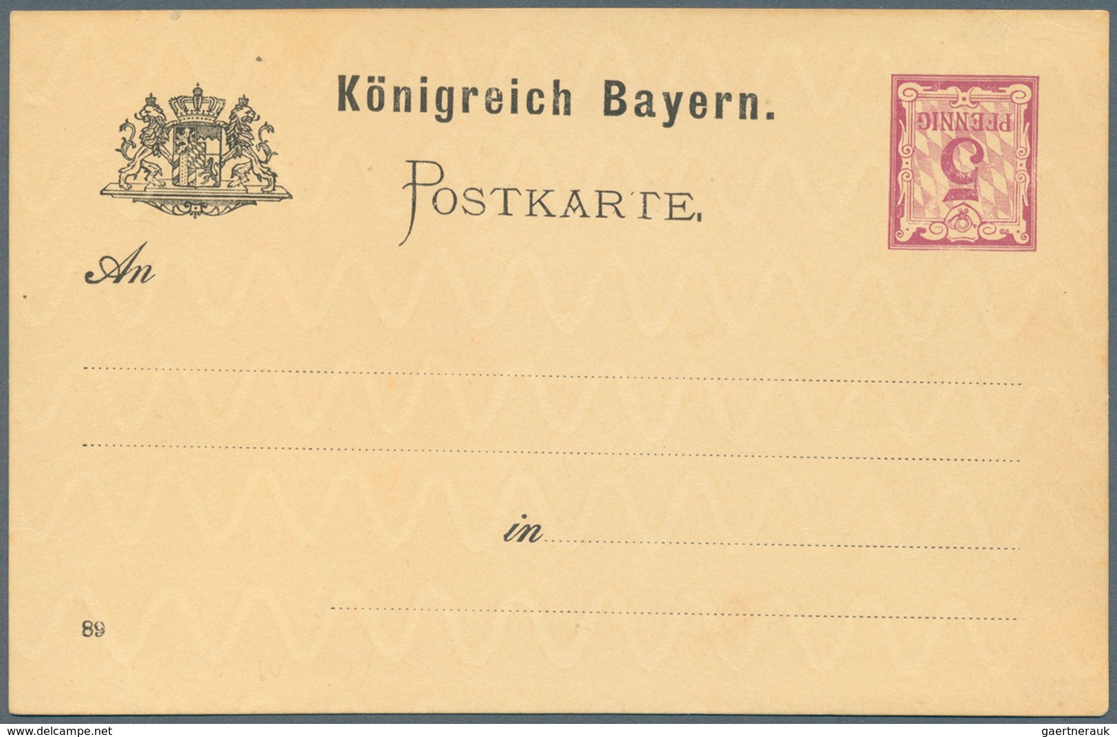 Bayern - Ganzsachen: 1876/1920. Sammlung Von 47 Ungebrauchten Postkarten. Dabei Viele Bessere Stücke - Other & Unclassified