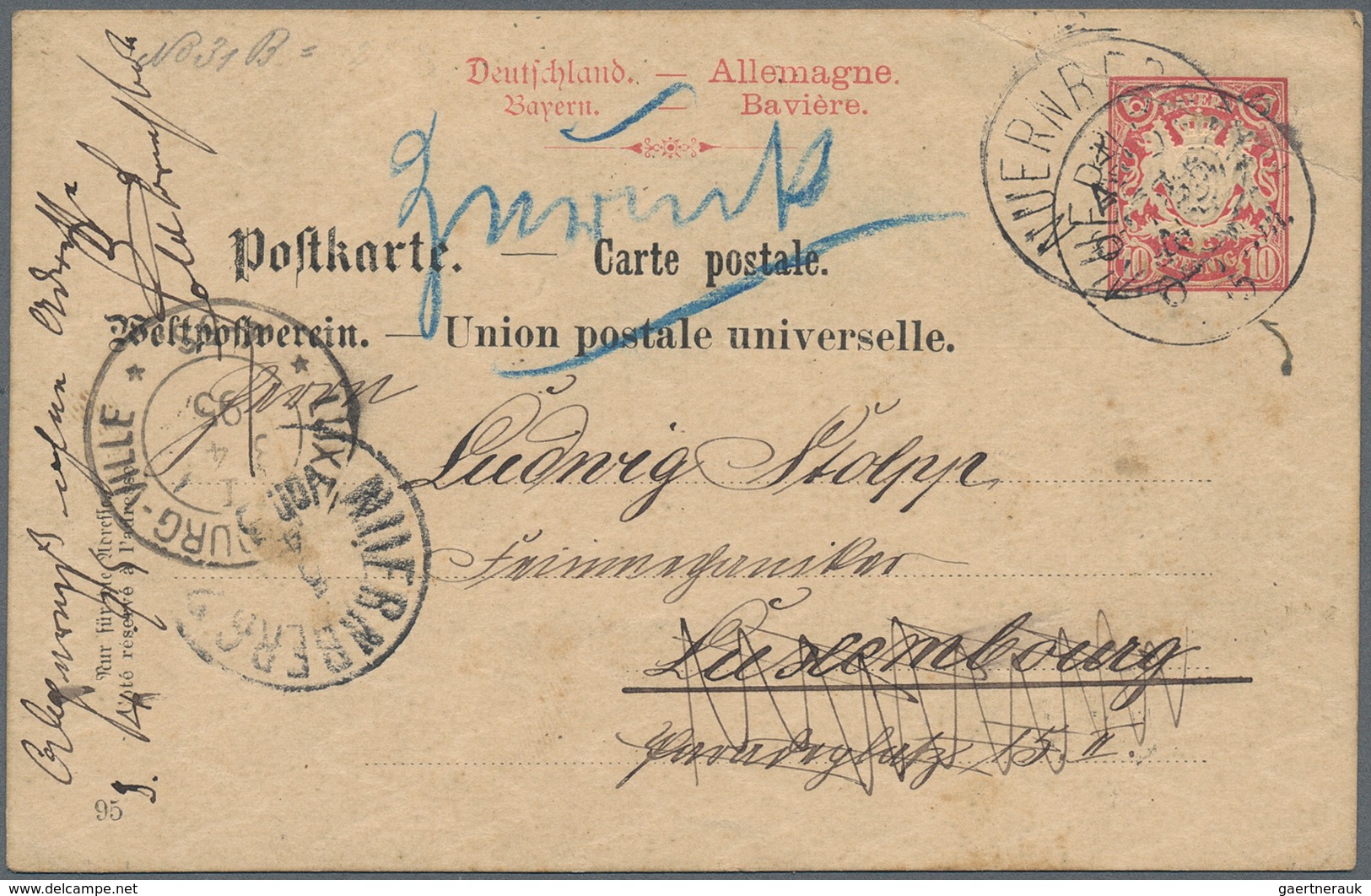 Bayern - Ganzsachen: 1879/82 Ca. 597 Bedarfsverwendete Ganzsachenkarten, Nur Wenige Ins Benachbarte - Sonstige & Ohne Zuordnung