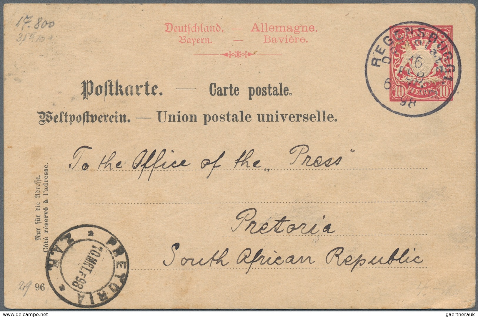 Bayern - Ganzsachen: 1880/84 Ca. 854 Gebrauchte Ganzsachenkarten, Viele Verschiedene Orte, Fundgrube - Other & Unclassified