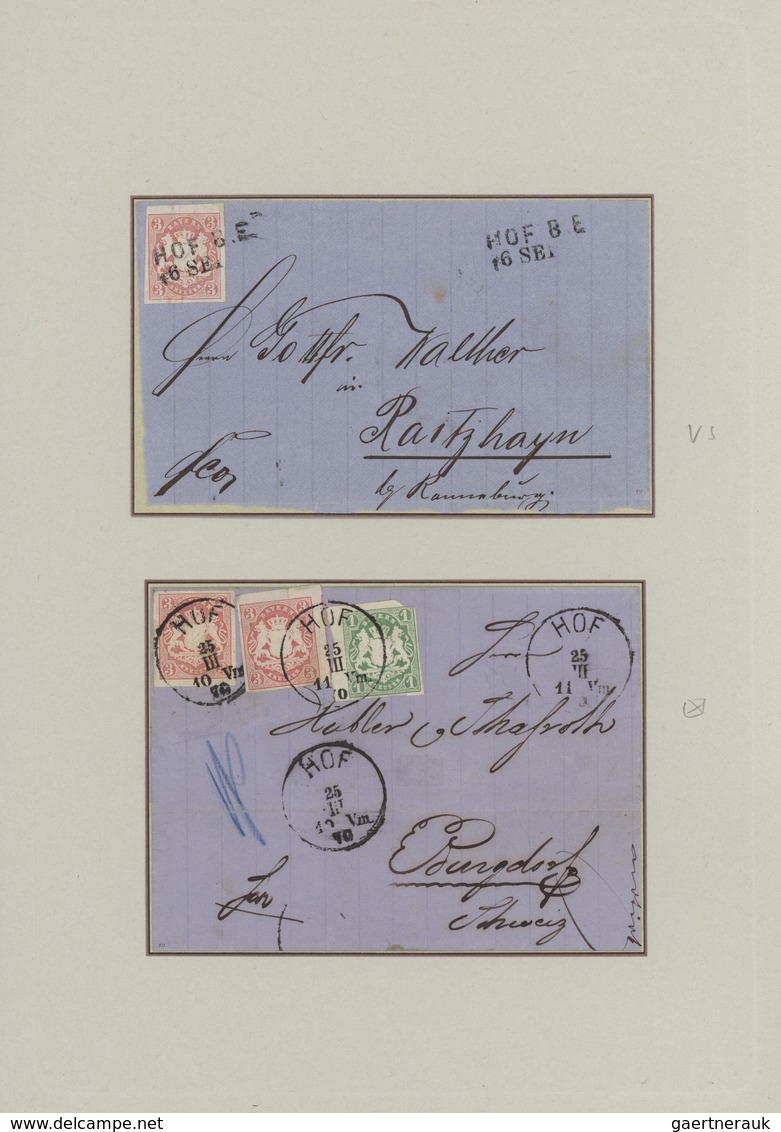 Bayern - Ortsstempel: 1860/1869, Ortstempel „HOF”, Spezialsammlung Der Ortsstempel (K1 Und L2 B.E) A - Sonstige & Ohne Zuordnung