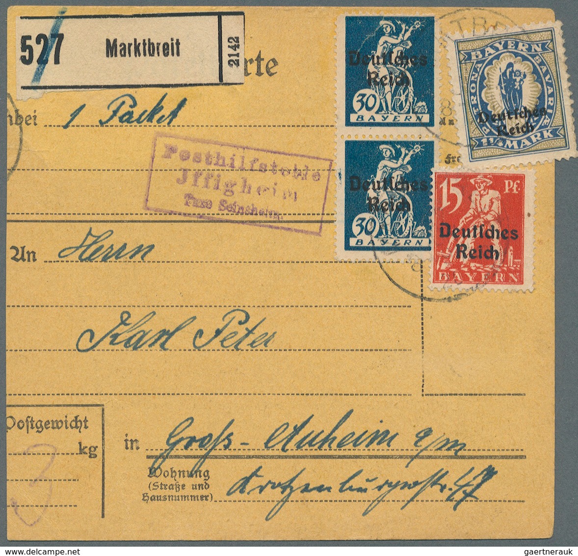 Bayern - Besonderheiten: 1895/1935 Ca., über 140 Briefe, Karten, Formulare, Vignetten, Die Im Weites - Other & Unclassified