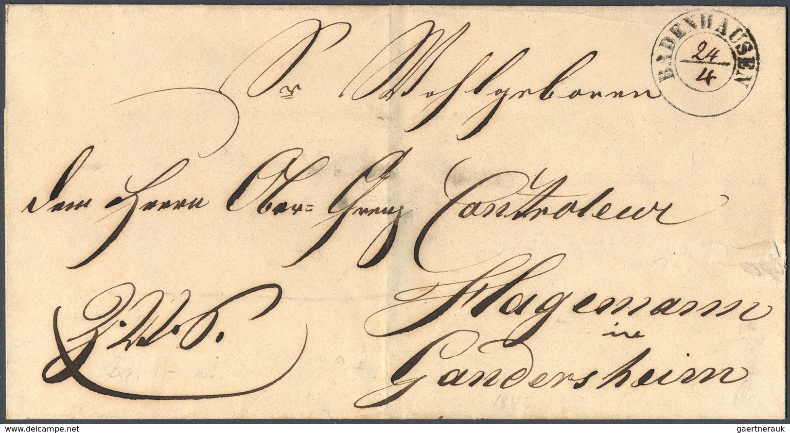 Braunschweig - Marken Und Briefe: 1830/1868 Ca., 30 Vorphila- Und Markenlose Briefe Mitklaren Stempe - Brunswick