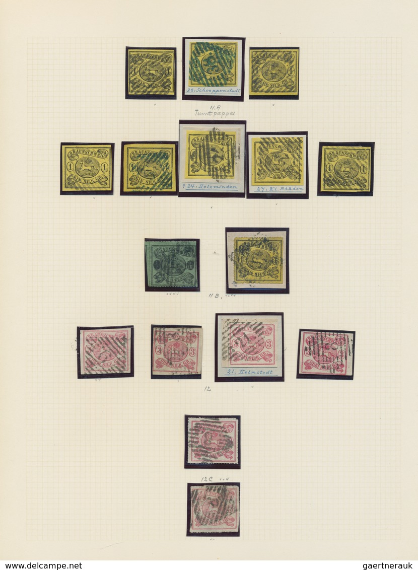 Braunschweig - Marken Und Briefe: 1852/65, Sehr Schöne Alte Gestempelte Sammlung Mit Vielen Besseren - Brunswick