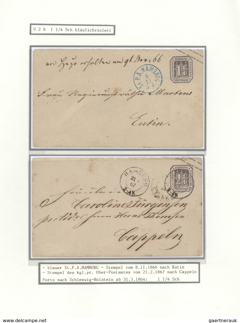 Hamburg - Ganzsachen: 1866/1867, Saubere Kleine Sammlung Von 25 Ungebrauchten Und Acht Gebrauchten G - Hambourg