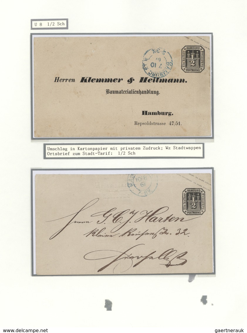 Hamburg - Ganzsachen: 1866/1867, Saubere Kleine Sammlung Von 25 Ungebrauchten Und Acht Gebrauchten G - Hamburg