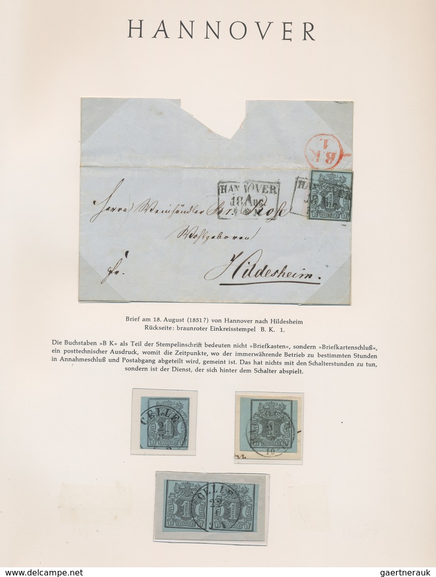 Hannover - Marken Und Briefe: 1817/1864, Sehr Schöne Sammlung Auf Selbstgestalteten Seiten In Zwei B - Hanover